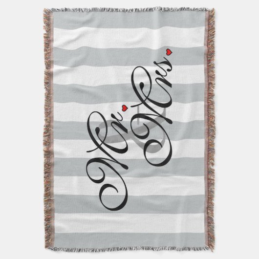 Mr. en Mrs. Click om Kleurstrepes aan te passen Deken (Voorkant Verticaal)