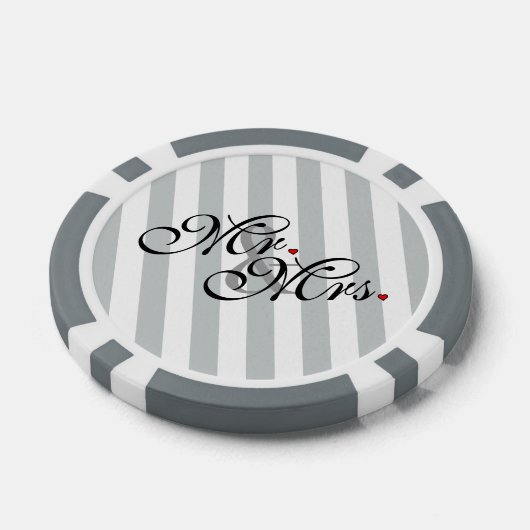 Mr. en Mrs. Click om Kleurstrepes aan te passen Pokerchips (Enkel)