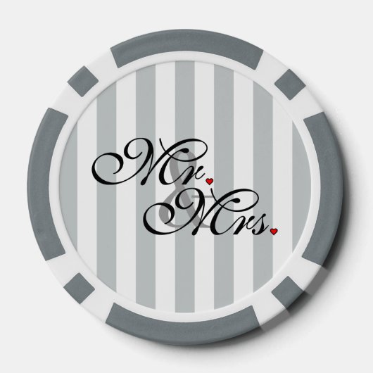 Mr. en Mrs. Click om Kleurstrepes aan te passen Pokerchips (Achterkant)