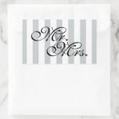 Mr. en Mrs. Click om Kleurstrepes aan te passen Rechthoekige Sticker (Tas)