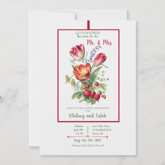 Mr en Mrs Couples Shower Kaart (Voorkant)