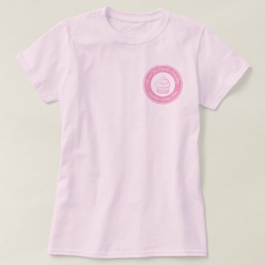 Mr. en Mrs Cupcake's Bake Shop T-shirt (Design voorkant)