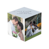 Mr en Mrs Custom 4 Wedding Photo Kubus (Voorkant hoekig)