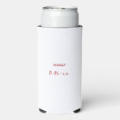 Mr en Mrs Custom Achternaam Double Hearts Datum Seltzer Blikjeskoeler (Seltzer Achterkant)