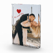 Mr en Mrs Custom Photo Red Heart Clear Block Fotoblokken (Rechts)