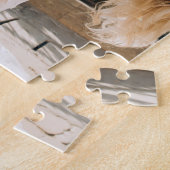 Mr en Mrs Custom Photo Red Sparkle Heart Legpuzzel (Zijkant)