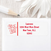 Mr en Mrs Custom Retour Adres Etiket (Insitu)
