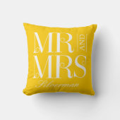 Mr en Mrs Custom Wedding Sierkussen (Voorkant)