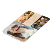 Mr en Mrs dank u Fotocollage Peach en Gold Magneet (Linkerzijde)