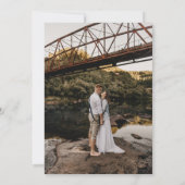 Mr. en Mrs. Dank u voor Collage Wedding Bedankkaart (Achterkant)