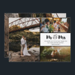 Mr. en Mrs. Dank u voor Collage Wedding Bedankkaart<br><div class="desc">Mr en Mrs Design bruiloft bedankt jullie kaarten met vier van jullie favoriete trouwfoto's. Show je familie en vrienden je waardering dat je deel uitmaakt van je trouwfeest met een van deze prachtige dankbetuigingen. Als je hulp nodig hebt bij de sjabloon of het plaatsen van je foto's, neem dan contact...</div>