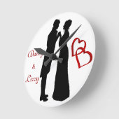 Mr en Mrs Darcy Wall Clock Ronde Klok (Hoek)