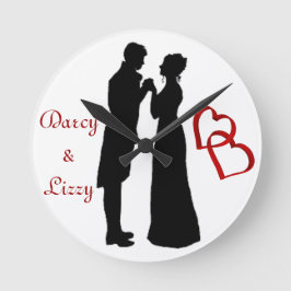 Mr en Mrs Darcy Wall Clock Ronde Klok