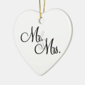 MR en MRS Eerste kerstversiering Keramisch Ornament (Links)