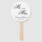 Mr en Mrs Elegant Calligraphy Photo Wedding Handwaaier (Voorkant)