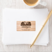 Mr en Mrs Elegant Eenvoudige Rustieke Houten Huwel Etiket (Insitu)