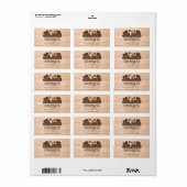 Mr en Mrs Elegant Eenvoudige Rustieke Houten Huwel Etiket (Full Sheet)