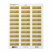 Mr en Mrs Elegant Gold Black Monogram Wedding Etiket (Full Sheet)