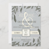 Mr. en Mrs. Elegant Modern Inspirivity Bruiloft Kaart (Voorkant)