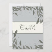 Mr. en Mrs. Elegant Modern Inspirivity Bruiloft Kaart (Achterkant)