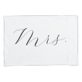 Mr en Mrs Elegant Romantisch Script Kussensloop (Voorkant-Rechts)