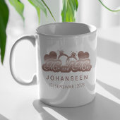 Mr en Mrs Elegant Roos Gouden Bruid Huwelijkscadea Koffiemok