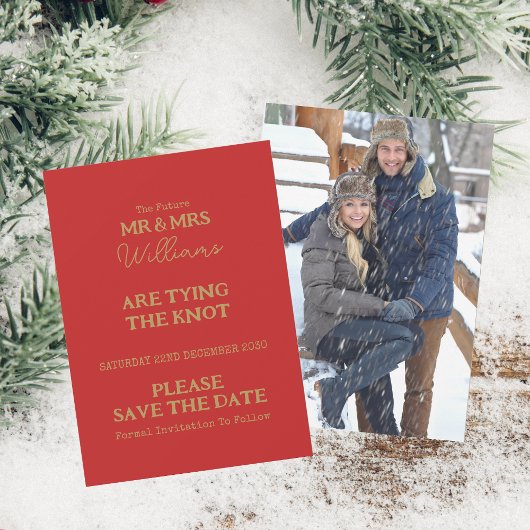 Mr en Mrs Elegant Script en foto bruiloft Save The Date