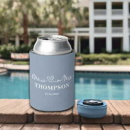 Mr en Mrs Elegant Simple | Dusty Blue Blikjeskoeler