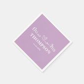 Mr en Mrs Elegant Simple | LILA PAARSE Servet (Hoek)