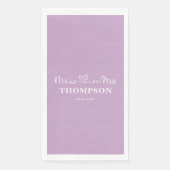 Mr en Mrs Elegant Simple | LILA PAARSE Servet (Voorkant)