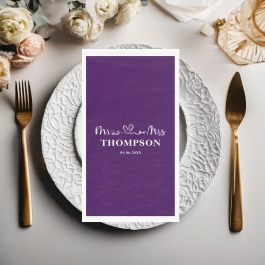 Mr en Mrs Elegant Simple | PAARSE Servet