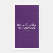 Mr en Mrs Elegant Simple | PAARSE Servet (Voorkant)
