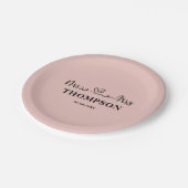 Mr en Mrs Elegant Simple | Roos Gold Papieren Bordje (Gekanteld)