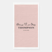 Mr en Mrs Elegant Simple | Roos Gold Servet (Voorkant)