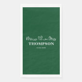 Mr en Mrs Elegant Simple | Smaragdgroen Servet (Voorkant)