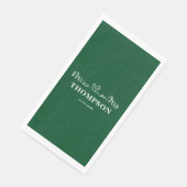 Mr en Mrs Elegant Simple | Smaragdgroen Servet (Hoek)