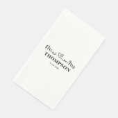 Mr en Mrs Elegant Simple | Wit Servet (Hoek)