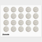 Mr. en Mrs. Embossed Design met hart Ronde Sticker (Vel)