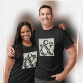 Mr en Mrs en zo begint het Ampersand symbool T-shirt