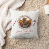 Mr. en Mrs First kerstfoto Wedding Keepomwille Kussen (Deken)