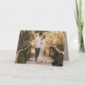 Mr en Mrs First Married kerstfoto Wedding Feestdagen Kaart (Achterkant)