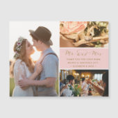 Mr. en Mrs. Foto Collage Pink Wedding Hartelijk da (Voorkant)