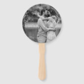 Mr en Mrs. Foto Simple Elegant Wedding Handwaaier (Achterkant)