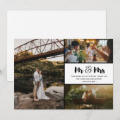 Mr. en Mrs. Foto Wedding Dank u Bedankkaart (Voorkant / Achterkant)