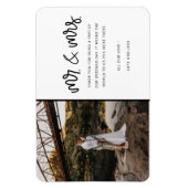 Mr. en Mrs. Foto Wedding Dank u Magneet (Verticaal)