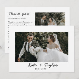 Mr. en Mrs Foto Wedding Hartelijk dank Bedankkaart