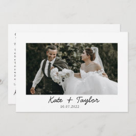 Mr. en Mrs Foto Wedding Hartelijk dank Bedankkaart