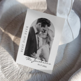 Mr. en Mrs Foto Wedding Hartelijk dank Bedankkaart