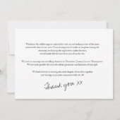 Mr. en Mrs Foto Wedding Hartelijk dank Bedankkaart (Achterkant)