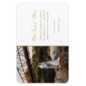 Mr en Mrs Gold trouwfoto Dank u Magneet (Verticaal)